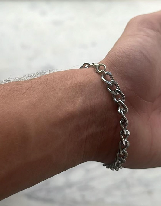 Mens Silver Chain Bracelet