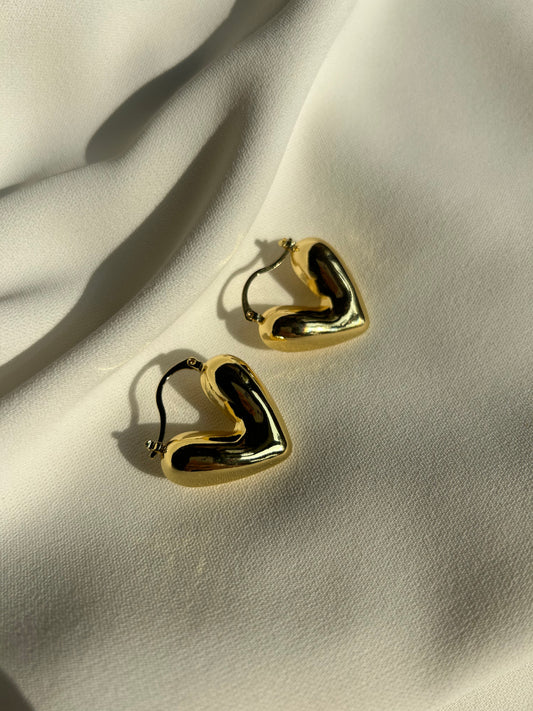 Golden Heartbeat Earrings